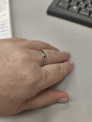 Кольцо Спаси и сохрани бижутерия под золото