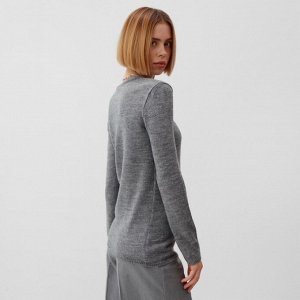 Джемпер (лонгслив) женский MINAKU: Knitwear collection цвет серый, р-р