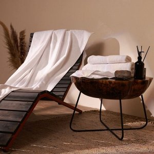 Полотенце махровое SL HOME: Waffle «Блан де Блан» 100x180 см, 100% хлопок, белое