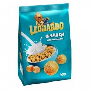 «Leonardo», готовый завтрак «Шарики карамельные», 400 г
