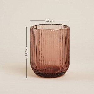 Набор стаканов SL Home «Модерн», 260 мл, 7,5*9,5 см, стекло, розовый