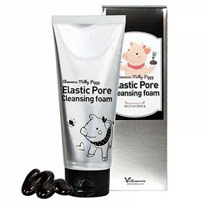Elizavecca Пенка-маска для умывания ЧЕРНАЯ Milky Piggy Elastic Pore Cleansing Foam, 120 мл