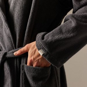Халат махровый мужской L HOME: Basic "Гри Сандре", 100% хлопок, 420 г/м2