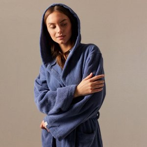 Халат махровый с капюшоном женский SL HOME: Basic "Ривьера", 100% хл, 420 г/м2