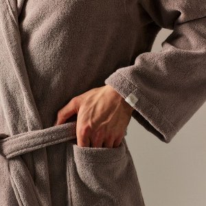 Халат махровый с капюшоном мужской L HOME: Basic "Софт Мист", 100% хлопок, 420 г/м2 98490