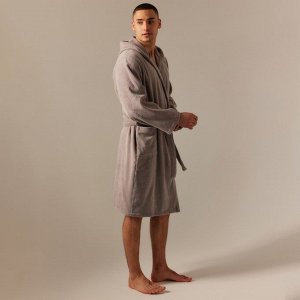 Халат махровый с капюшоном мужской L HOME: Basic "Софт Мист", 100% хлопок, 420 г/м2 98490