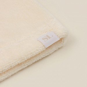 Халат махровый с капюшоном женский SL HOME: Basic "Айвори", 100% хл, 420 г/м2