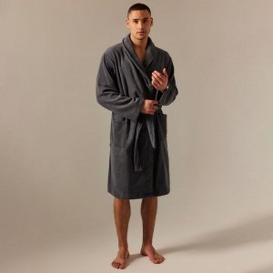 Халат махровый мужской L HOME: Basic "Гри Сандре", 100% хлопок, 420 г/м2