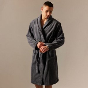 Халат махровый мужской L HOME: Basic "Гри Сандре", 100% хлопок, 420 г/м2