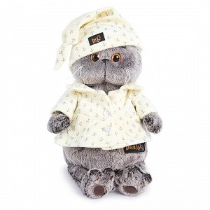 кот Басик в пижаме мягкая игрушка