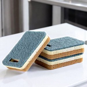 Губки для посуды двухсторонние, 3 шт.