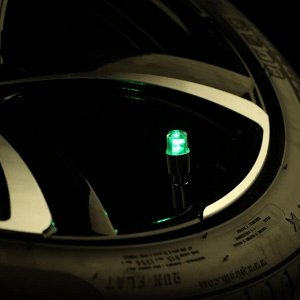 Светящийся колпачок на вентиль Cartage, микс, набор 2 шт.