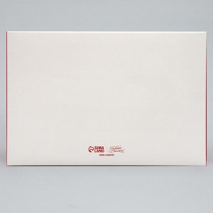 Коробка складная на 6 капкейков с окном «Счастливого Нового года», 25*17*10 см