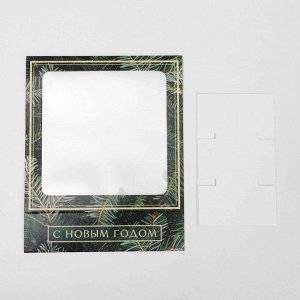 Коробка под 9 конфет новогодняя с ячейками «Ёлочка» 14.5 х 14.5 х 3.5 см