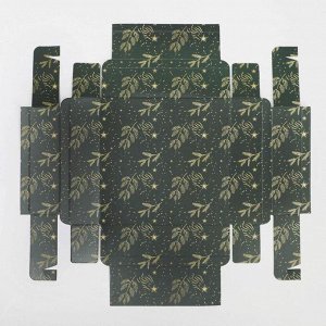 Коробка под 9 конфет новогодняя с ячейками «Ёлочка» 14.5 х 14.5 х 3.5 см