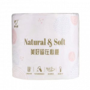 Туалетная бумага Natural & Soft, 3 слоя, 10 рулонов, 36 метров