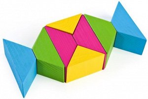 6677 Треугольники Цветные (дерево)