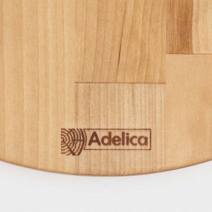 Менажница деревянная Adelica «Фортуна», на ножках с соусницей, d=30 см, 70 мл, берёза