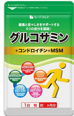 SeedComs Глюкозамин + рыбный коллаген + MSM для здоровых суставов, на 3 месяца