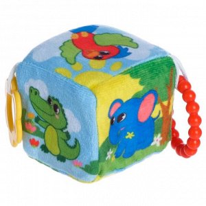 Набор игрушек, 2 предмета: развивающий мячик «Морской мир», кубик с прорезывателем «Африка»