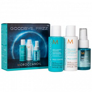 Мороканойл Набор для непослушных волос Goodbye Frizz: шампунь 70 мл+ кондиц 70 мл+ спрей-защита 50 мл (Moroccanoil, Frizz Control)