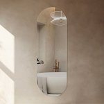Зеркало интерьерное настенное, овальное, 101x35 см
