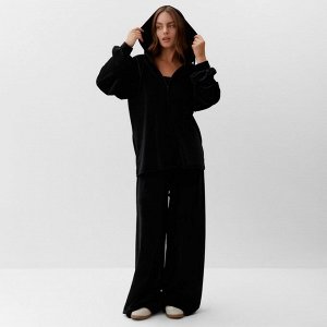 Костюм женский (толстовка и брюки) KAFTAN Plushy, черный