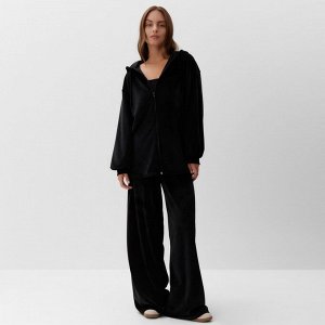 Костюм женский (толстовка и брюки) KAFTAN Plushy, черный