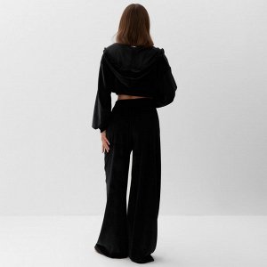 Костюм женский (толстовка и брюки) KAFTAN Plushy, черный
