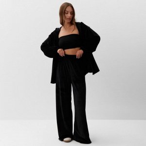 Костюм женский (толстовка и брюки) KAFTAN Plushy, черный