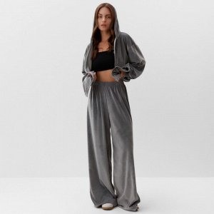 Костюм женский (толстовка, брюки) KAFTAN Plushy, серый