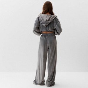 Костюм женский (толстовка, брюки) KAFTAN Plushy, серый