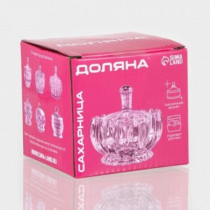 Сахарница Доляна «Любава», 250 мл, 10x10,5 см, стекло