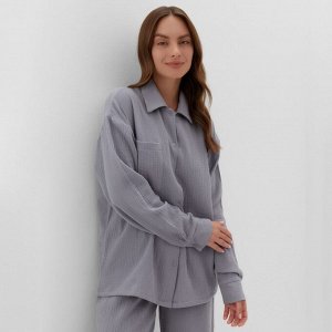 Комплект домашний женский (рубашка, брюки) KAFTAN Basic размер, серый