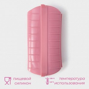 Конверт для запекания Доляна «Макси», силикон, 26x14x7.5 см, цвет розовый