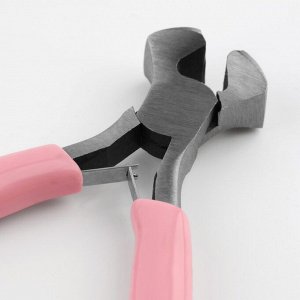 Кусачки торцевые, для рукоделия, 10.5x6.5 см, розовые