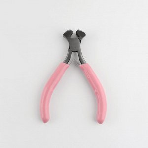 Кусачки торцевые, для рукоделия, 10.5x6.5 см, розовые