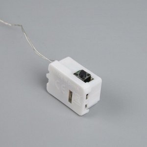 Набор гирлянд «Нить» 1 м роса, IP20, серебристая нить, 10 LED, свечение белое, 3 режима, батарейки AG13x3 (в комплекте), 5 шт.