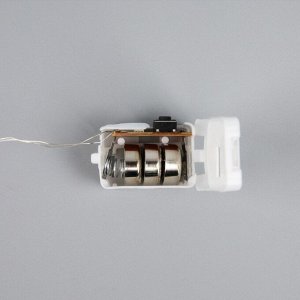 Набор гирлянд «Нить» 1 м роса, IP20, серебристая нить, 10 LED, свечение белое, 3 режима, батарейки AG13x3 (в комплекте), 5 шт.