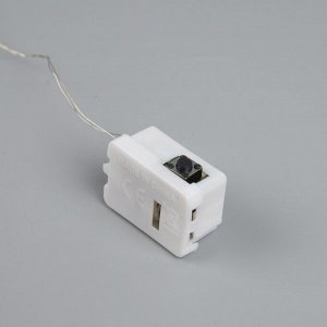 Набор гирлянд «Нить» 1 м роса, IP20, серебристая нить, 10 LED, свечение мульти, 3 режима, батарейки AG13x3 (в комплекте), 5 шт.
