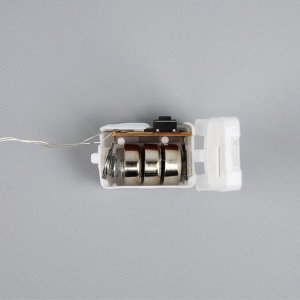 Набор гирлянд «Нить» 1 м роса, IP20, серебристая нить, 10 LED, свечение мульти, 3 режима, батарейки AG13x3 (в комплекте), 5 шт.