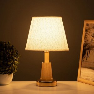 Лампа настольная «Нина» 1x40 Вт Е27 золото/коричневый 21x21x33 см