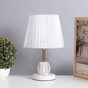 Лампа настольная «Клаудия» 1x40 Вт Е27 1x5 Вт LED белый/прозрачный 21x21x34 см