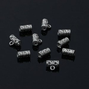 Держатель для кулона 1,1x1x0,6 см, (набор 10 шт.), цвет серебро