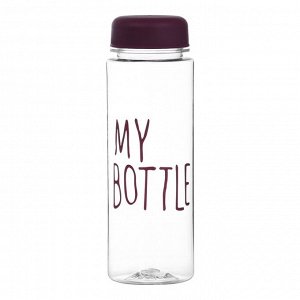 Бутылка для воды My bottle, 500 мл, 19x6 см, мешок в комплекте, МИКС
