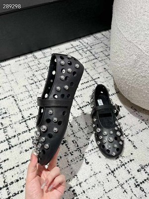 Балетки женские кожаные