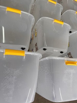 Мегабокс (универсальный ящик для хранения) на колесах  46л (600х400х290мм) (Детский, на колёсиках) (УЦЕНЕННЫЙ ТОВАР)