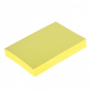 Блок с липким краем LeonВergo 51x76 мм, 100 листов, 75 г/м2, неоновый, жёлтый