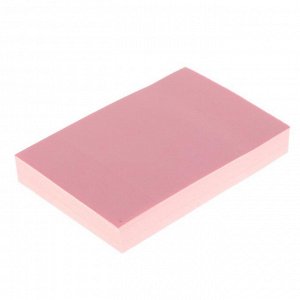 Блок с липким краем LeonВergo 51x76 мм, 100 листов, 75 г/м2, неоновый, розовый