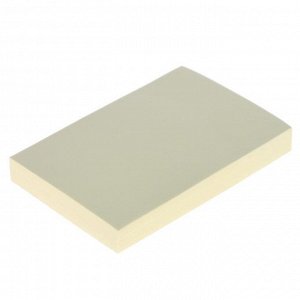 Блок с липким краем LeonВergo 51x76 мм, 100 листов, 75 г/м2, пастельный, жёлтый